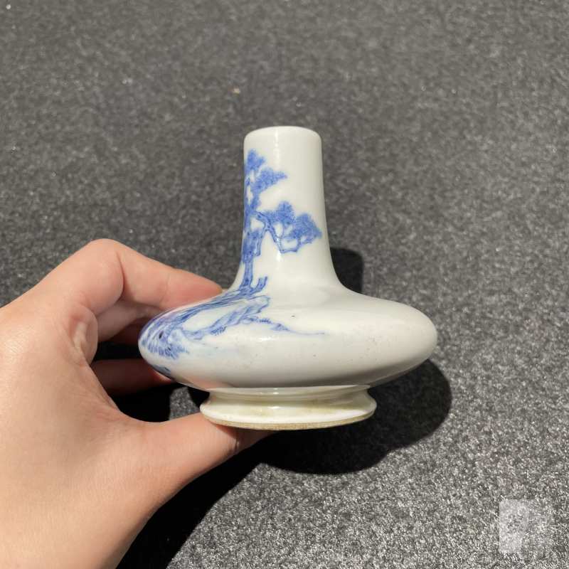 清光绪 青花山水人物故事图荸荠瓶 - 图6
